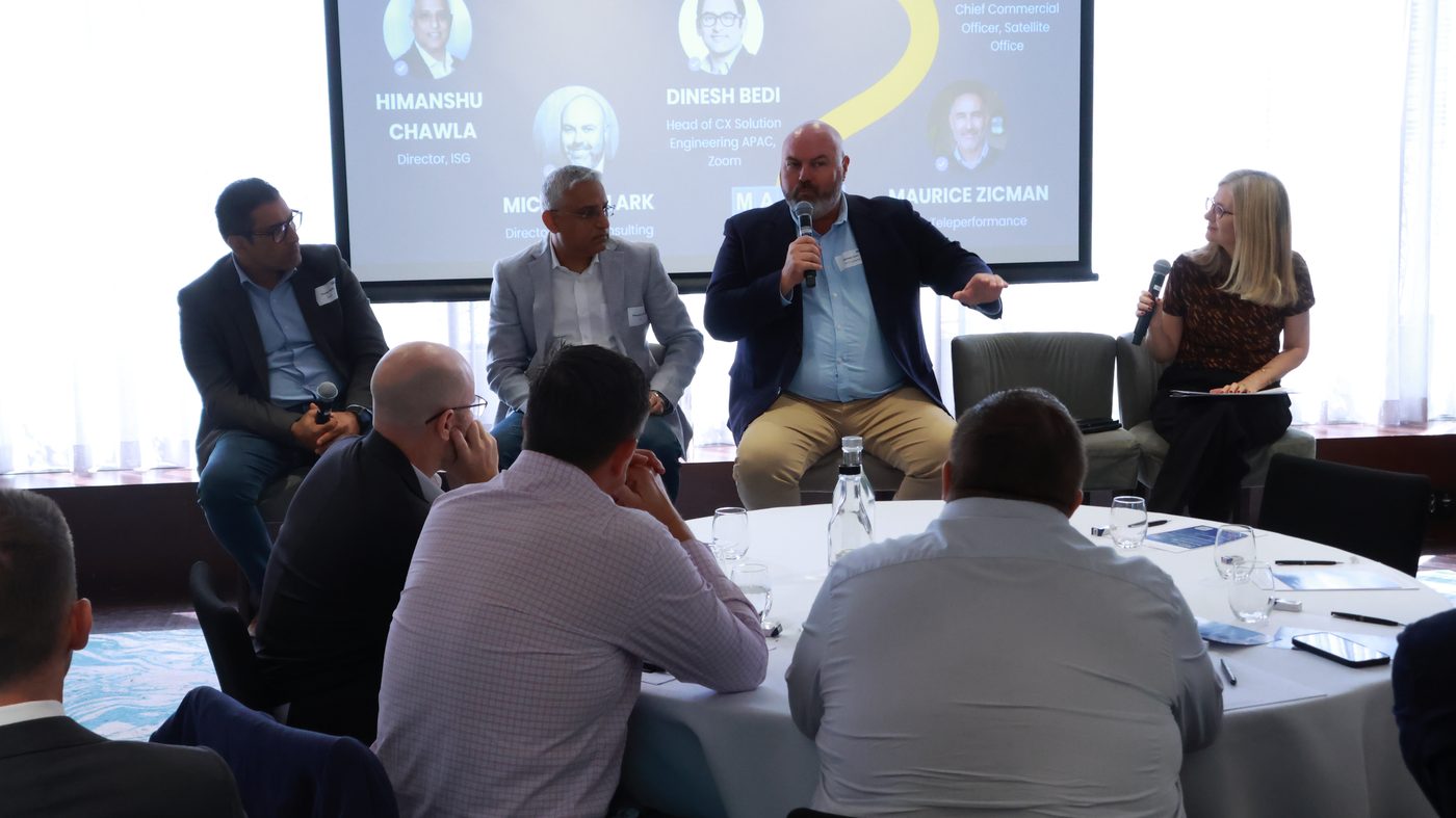 Michael Clark, Principal, CXTT Consulting, credited on screen at the BPO Exchange 2025 panel